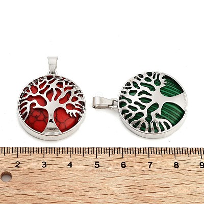 Natural & Synthetic Mixed Gemstone Pendants FIND-A043-09P-1