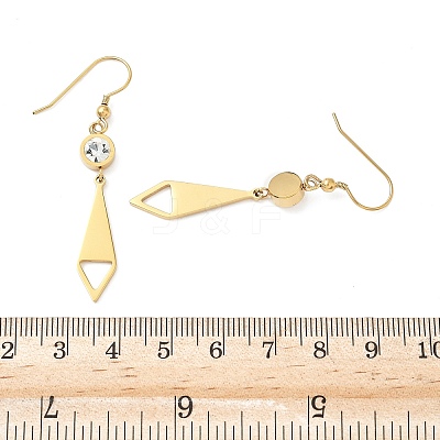 304 Stainless Steel Tie Dangle Earrings EJEW-Z129-19G-1