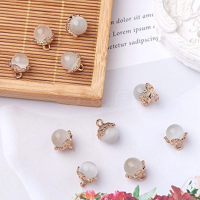 10Pcs Gemstone Charm Pendant Crystal Quartz Healing Natural Stone Pendants Buckle for Jewelry Necklace Earring Making Cra JX599A-1