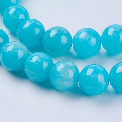 Natural Yellow Jade Beads Strands G-G598-8mm-YXS-28-1