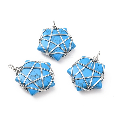 Synthetic Turquoise Pendants G-D458-07P-07-RS-1