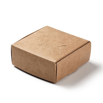 30Pcs Eco-Friendly Square Folding Kraft Paper Gift Box CON-CJ0001-15-1