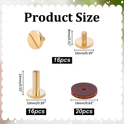 Brass Rivets Nails Set FIND-WR0012-63B-1