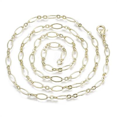 Brass Cable Chains Necklace Making MAK-S072-16B-14KC-1