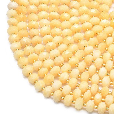 Natural Yellow Jade Beads Strands LS-G-P573-A50-01-1