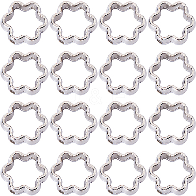 200Pcs CCB Plastic Beads Frames CCB-SC0001-21-1