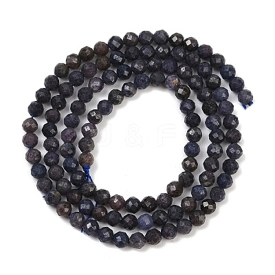 Natural Sapphire Beads Strands G-G204-A01-3.5mm-1