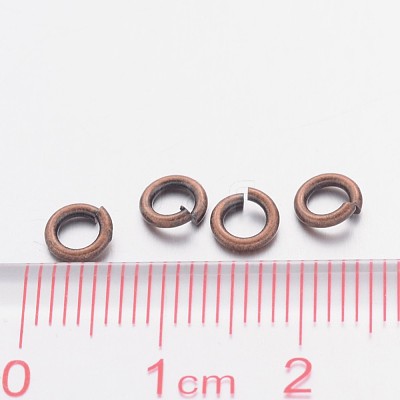 Red Copper Color Brass Open Jump Rings X-JRC5MM-R-1