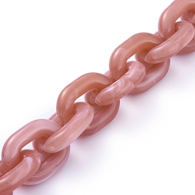Transparent Acrylic Handmade Cable Chain AJEW-JB00545-09-1