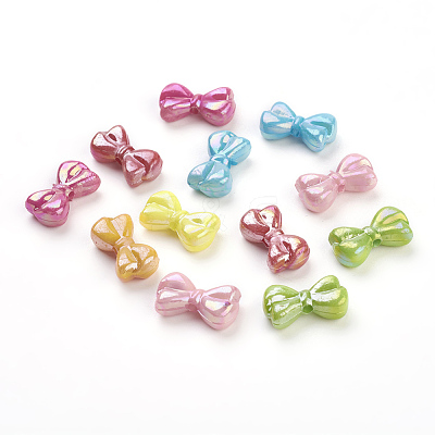 Mixed Opaque Acrylic Bowknot Beads X-SACR-R697-M53-1