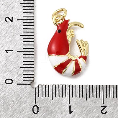 Brass Enamel Pendants KK-H092-07G-1