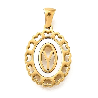 Golden 304 Stainless Steel Pendants STAS-K300-02G-Y-1