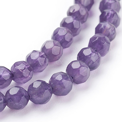 Natural Amethyst Beads Strands G-C073-4mm-3-1