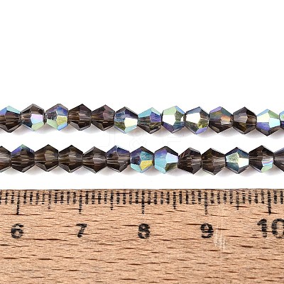 AB Color Plated Transparent Glass Beads Strands GLAA-G127-01-02U-1