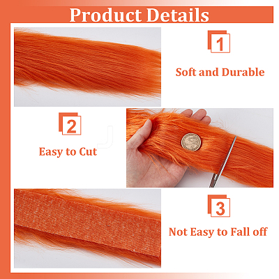 10Pcs 10 Colors Artificial Wool Fabric DIY-GA0008-83-1