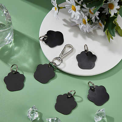 60Pcs 2 Style Aluminum Alloy Pendants ALUM-BC0001-63B-1