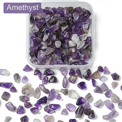 50G Natural Amethyst Chip Beads G-YW0001-61-1