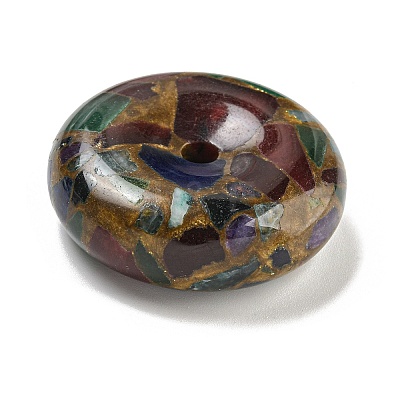 Synthetic Gold Clinquant Stone Pendants G-P549-03-1