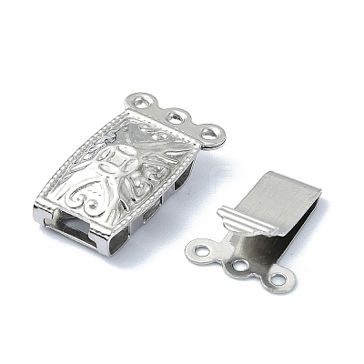 Non-Tarnish 304 Stainless Steel Box Clasp STAS-Q318-03P-1