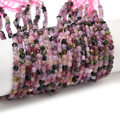 Natural Multicolor Tourmaline Beads Strands G-I379-C01-01-1