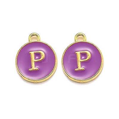 Golden Plated Alloy Enamel Charms LS-ENAM-Q437-12P-1
