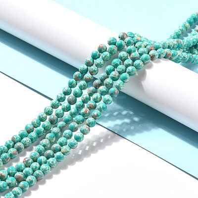 Synthetic Imperial Jasper Beads Strands G-E568-01A-02-1