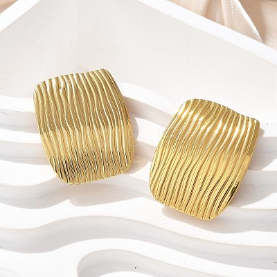 304 Stainless Steel Stud Earrings EJEW-U047-15G-1