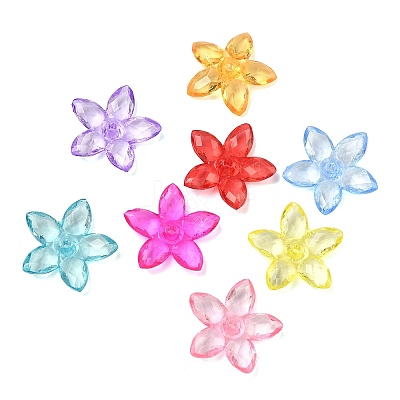 Transparent Acrylic Bead Caps OACR-Z037-01-1