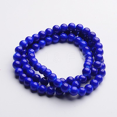 Painted Glass Bead Strands DGLA-S071-6mm-M-1