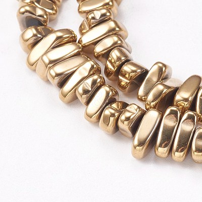 Electroplated Non-magnetic Synthetic Hematite Beads Strands G-P367-G04-1