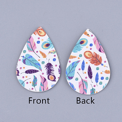 PU Leather Big Pendants FIND-S311-009G-1