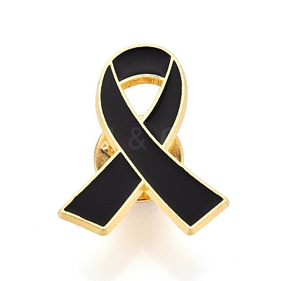 Awareness Ribbon Alloy Enamel Lapel Pins for Backpack Clothes JEWB-N009-03G-1