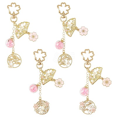 Alloy Enamel Pendant Keychains HJEW-FS00052-04-1