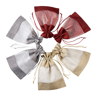 15Pcs 3 Colors Polyester Blank DIY Craft Drawstring Bag ABAG-CW0001-02-1