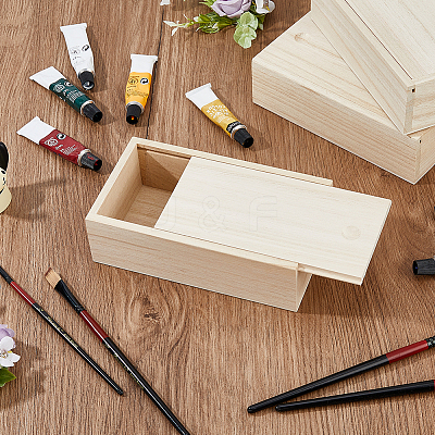 Rectangle Unfinished Wood Gift Storage Box CON-WH0094-38A-1