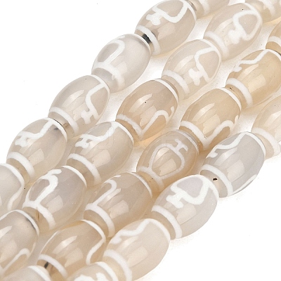 Tibetan Style dZi Beads Strands GG-CBA4812-C04-8X12MM-1