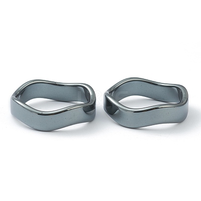 Non-magnetic Synthetic Hematite Finger Rings RJEW-H544-03C-1