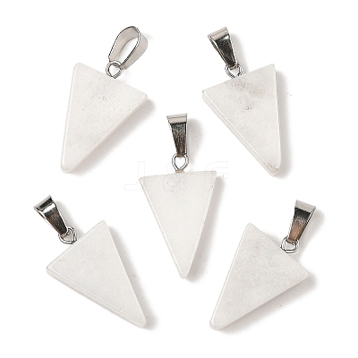 Natural White Jade Pendants G-B127-04P-05-1