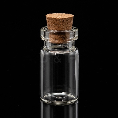 Glass Wishing Bottle Bead Containers CON-Q014-1