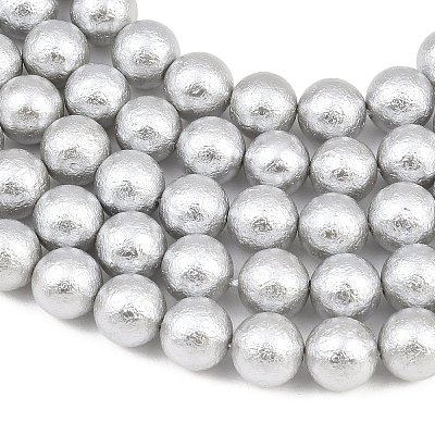 Wrinkle Textured Shell Pearl Beads Strands BSHE-E016-10mm-08-1