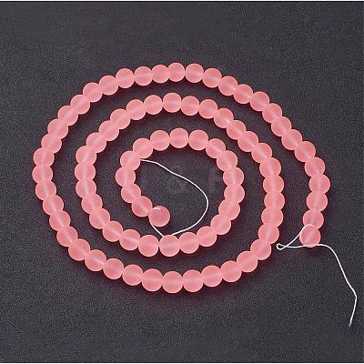 Baking Paint Transparent Glass Bead Strands X-GLAA-S031-10mm-28-1
