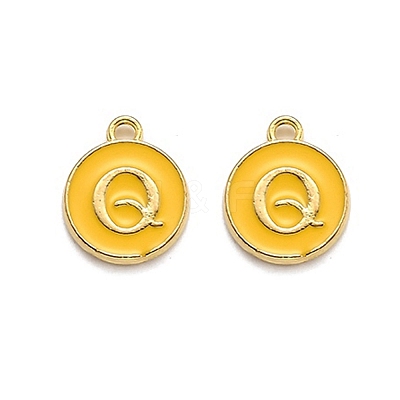 Golden Plated Alloy Enamel Charms ENAM-Q437-13Q-1