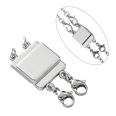 Zinc Alloy Box Magnetic Clasps Converter PALLOY-C159-01P-1
