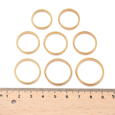 304 Stainless Steel Flat Plain Band Rings STAS-I160-D-G-1