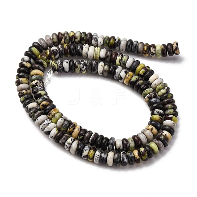 Natural Yellow Turquoise(Jasper) Beads Strands G-L624-H15-6x2mm-1