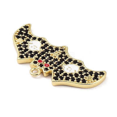 Rack Plating Brass Cubic Zirconia Pendants KK-D031-09G-01-1