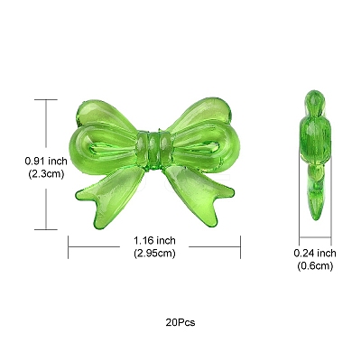 Transparent Acrylic Beads TACR-YW0001-64-1