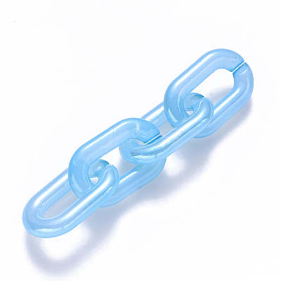 Imitation Jelly Acrylic Linking Rings OACR-S036-006A-F01-1