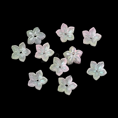 Dyed & Heated Glass Bead Caps GLAA-Z019-02D-1