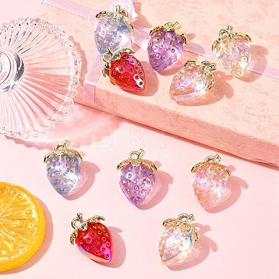 10Pcs 5 Styles Transparent Acrylic Pendants MACR-FS0002-09-1